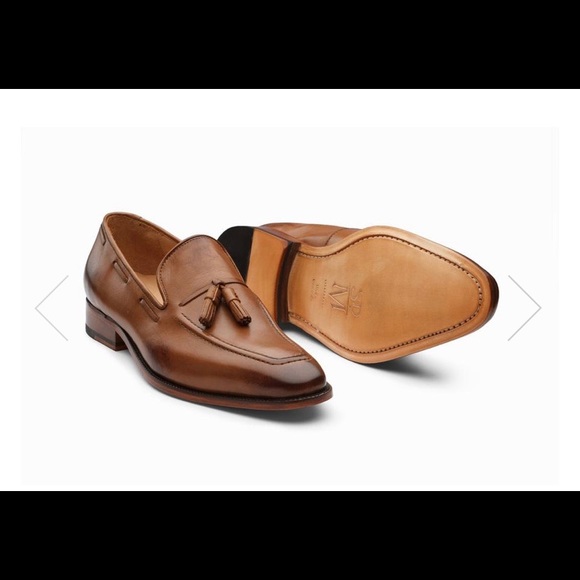 LIKE NEW‼️3DM LEATHER TAN TASSEL LOAFER SZ:13-13.5 - Picture 3 of 16